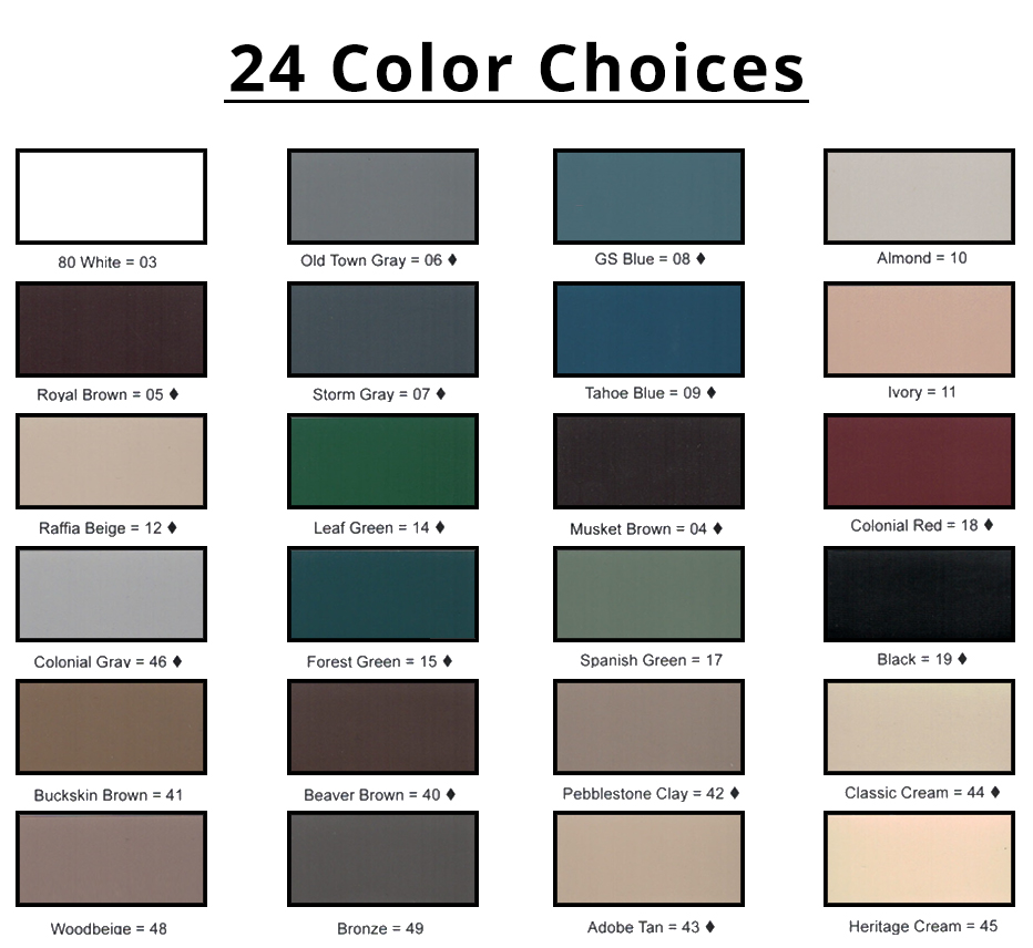 seamless gutter colors